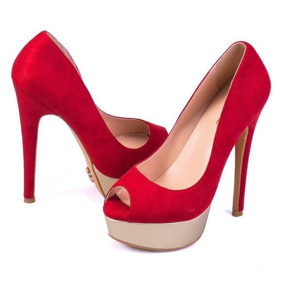 Petit Cadeau Danielle - Classy Peep Toe Pumps, 6" Heels and 1.5" Platform NEW! - Picture 5 of 6